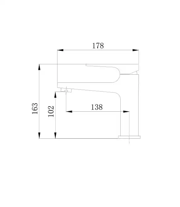 ברז פרח קצר קבוע שחור