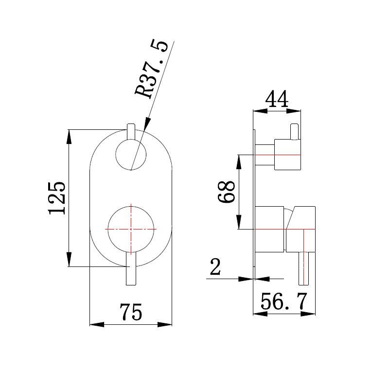 אינטרפוץ 4 דרך סטיק, לבן מט 1204MW – תמונה 3