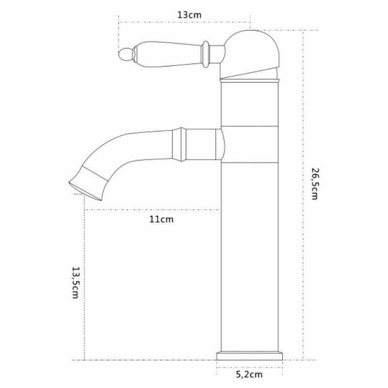 ברז נמוך ניקל מט