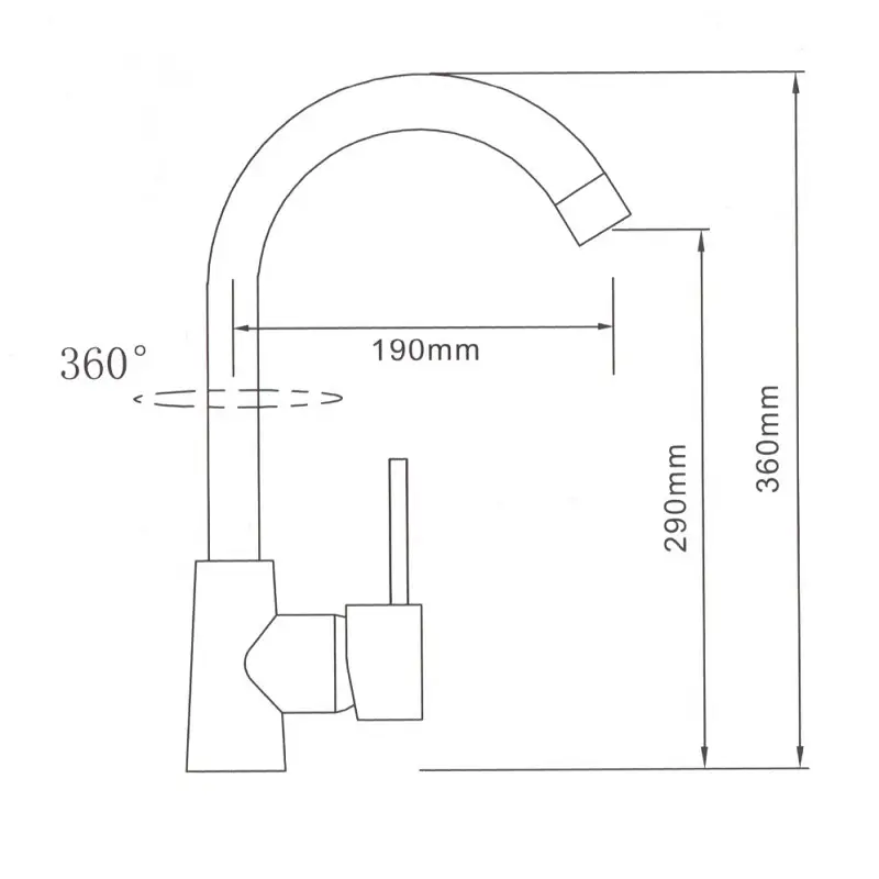 ברז רחצה גבוה ניקל