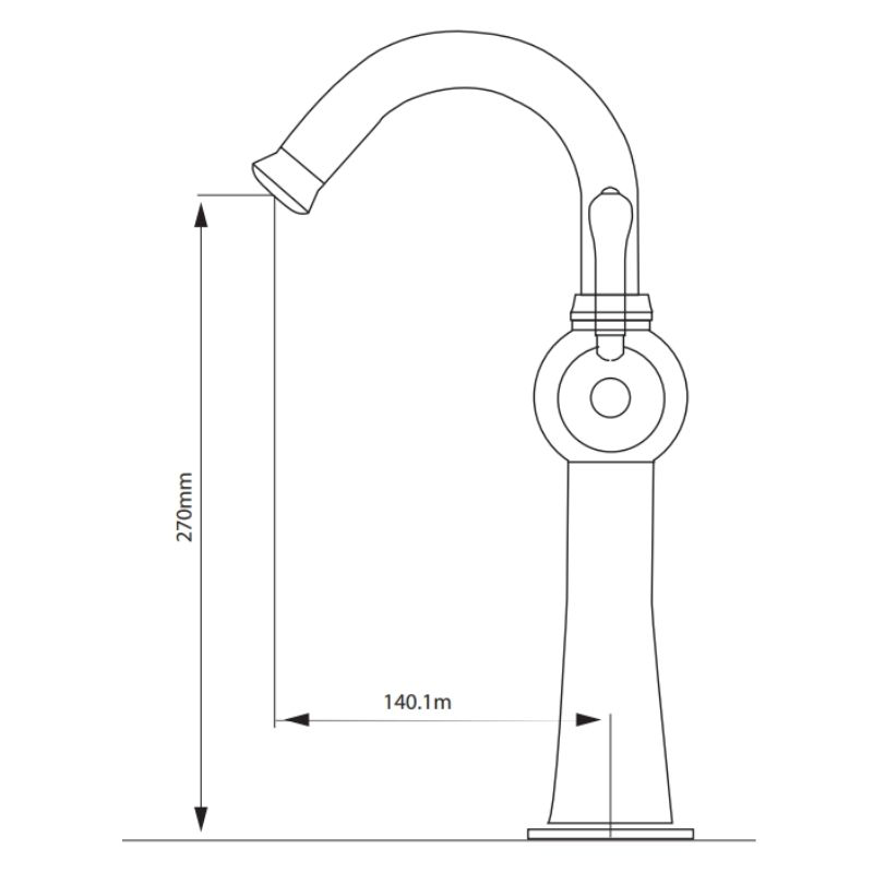 6121CB ברז גבוה ניקל