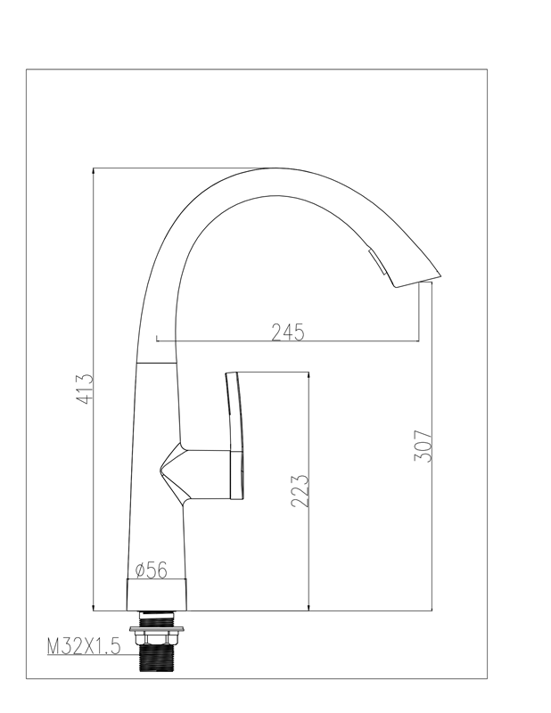 ברז פרח נשלף קלאסיק ניקל מוברש 1055CB – תמונה 3