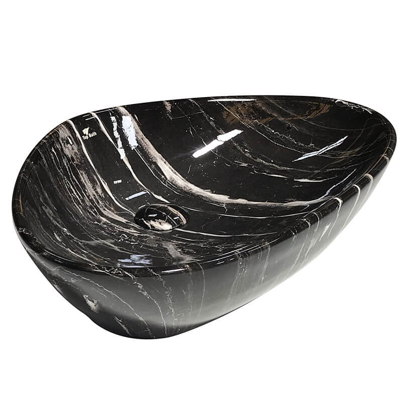 כיור חרס מונח וולקנו שחור שיש