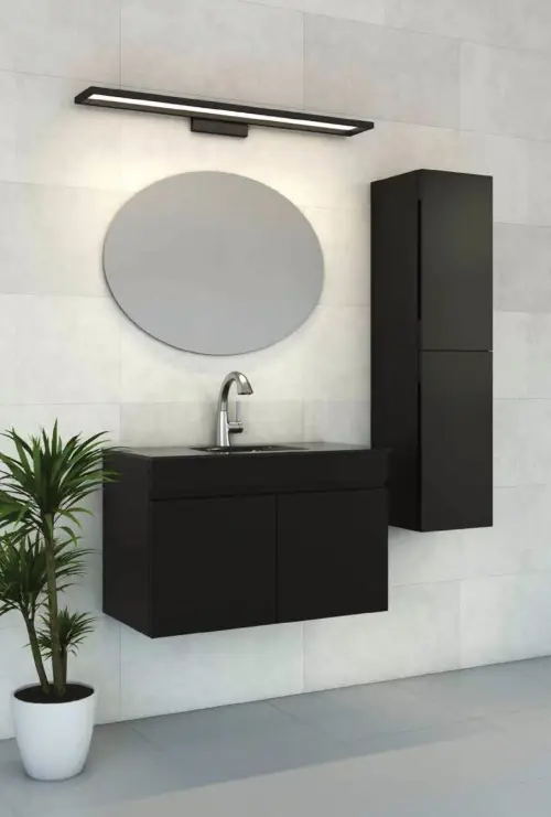 ארון אמבטיה תלוי שחור