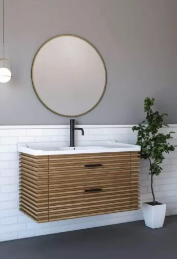 ארון אמבטיה עץ תלוי