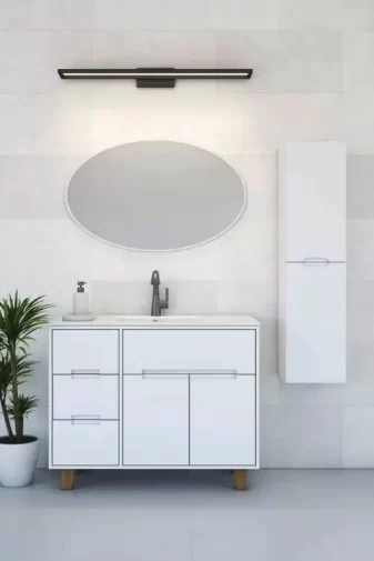 ארון אמבטיה מונח לבן