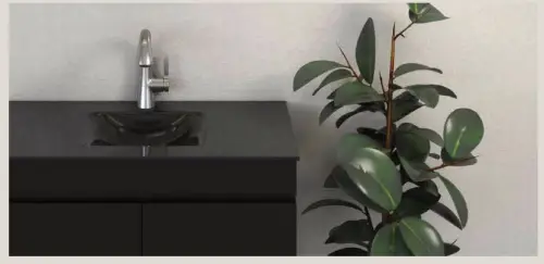 ארון אמבטיה תלוי שחור