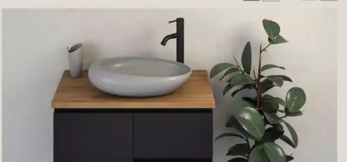 ארון אמבטיה תלוי שחור