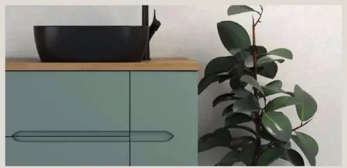 ארון אמבטיה תלוי ירוק