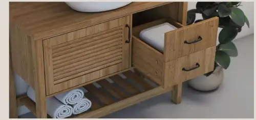 ארון אמבטיה עץ עומד