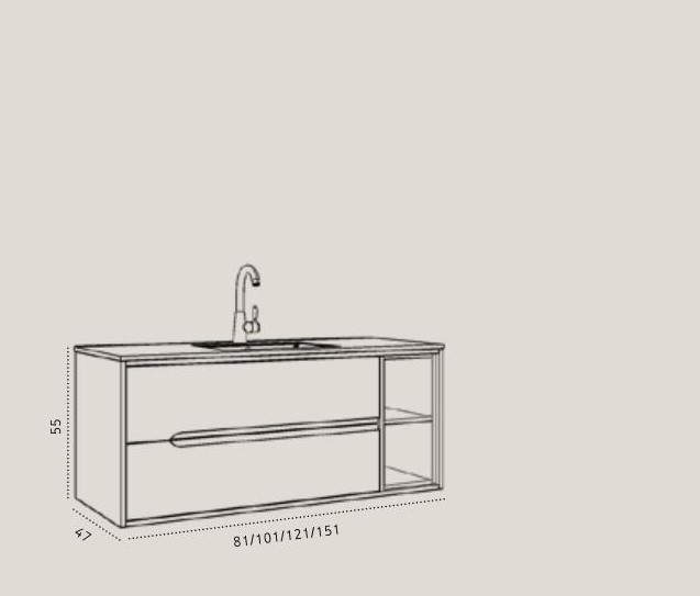 ארון אמבטיה תלוי לבן