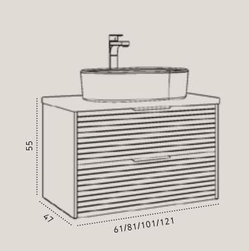 ארון אמבטיה תלוי בוצר