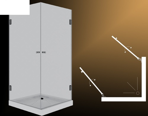 מקלחון פינתי 2 דלתות פנימה והחוצה רומא 600 – תמונה 3