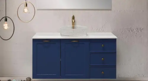 ארון אמבטיה תלוי כחול