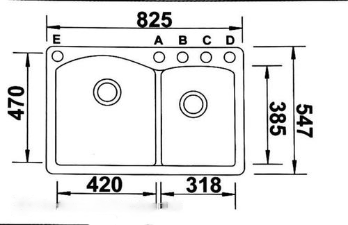 כיור כפול גדול במיוחד דיאמונד 1.75 DIAMOND – תמונה 3