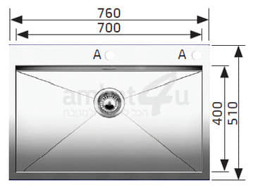 כיור מטבח זירוקס 700 IF/A – תמונה 3