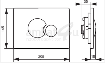 פאנל לניאגרה סמויה 16.733 Sanit בגימורים שונים