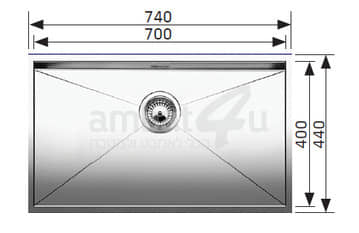 כיור מטבח זירוקס 700 IF/N – תמונה 3