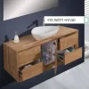 ארון אמבטיה עץ