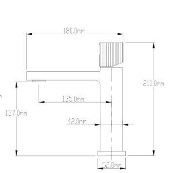 ברז רחצה ווג נמוך זהב מט