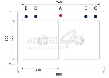 כיור מטבח כפול
