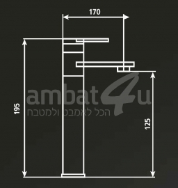 ברז פרח אמזון גבוה זהב מט – תמונה 3