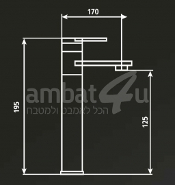ברז גבוה ניקל מט