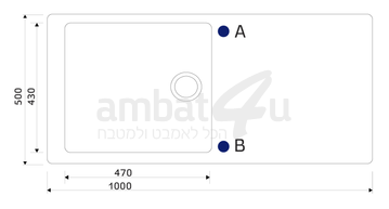 כיור מטבח כפול מגרניט