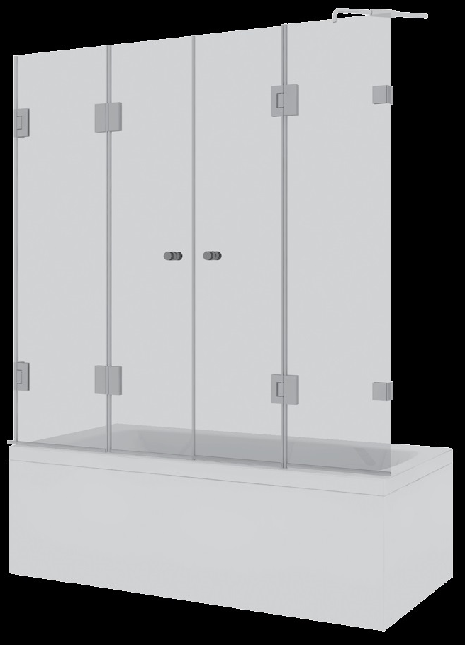 אמבטיון חזית קבוע + דלת + הרמוניקה דגם מילאנו 811 – תמונה 4