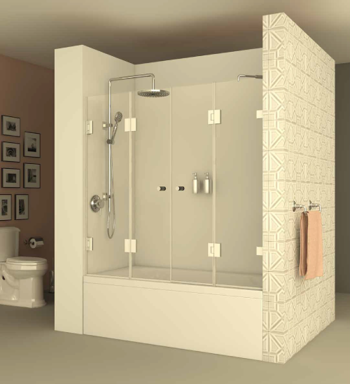 אמבטיון חזית קבוע + דלת + הרמוניקה דגם מילאנו 811