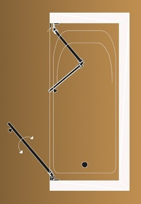 אמבטיון חזית דלת + הרמוניקה דגם מילאנו 812 – תמונה 4