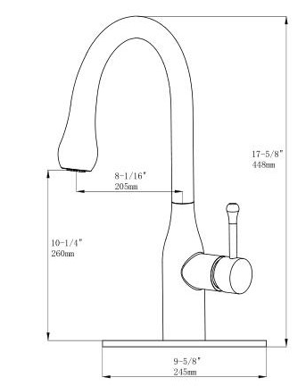 ברז מטבח GOLF נישלף - שחור מט – תמונה 3