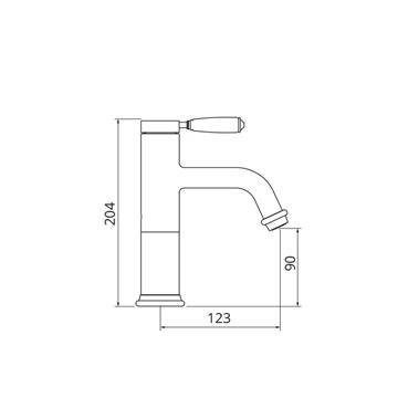 ברז פרח נמוך פיה קצרה מסתובבת אייס וינטאג' - בגוונים – תמונה 3