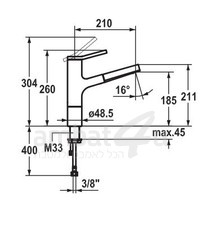 ברז מטבח מיקסר נשלף 113 אווה AVA