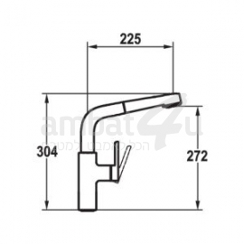 ברז מטבח מיקסר נשלף סדרת סונו שני מצבים