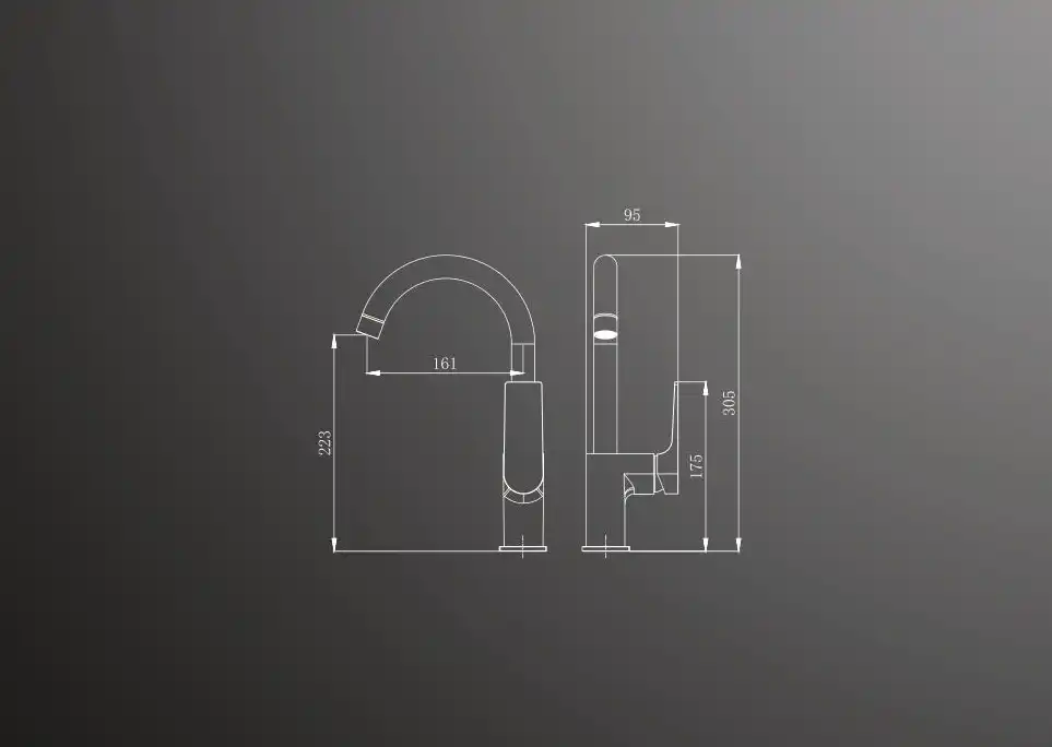 ברז פרח ברבור שחור מט