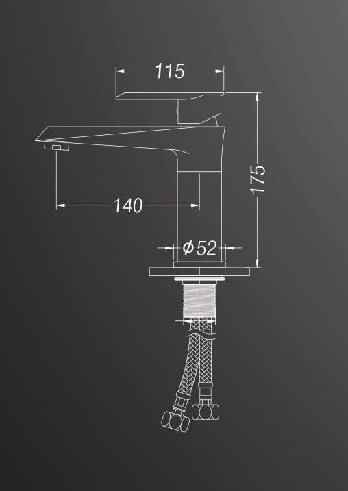 ברז פרח נמוך ניקל מבריק