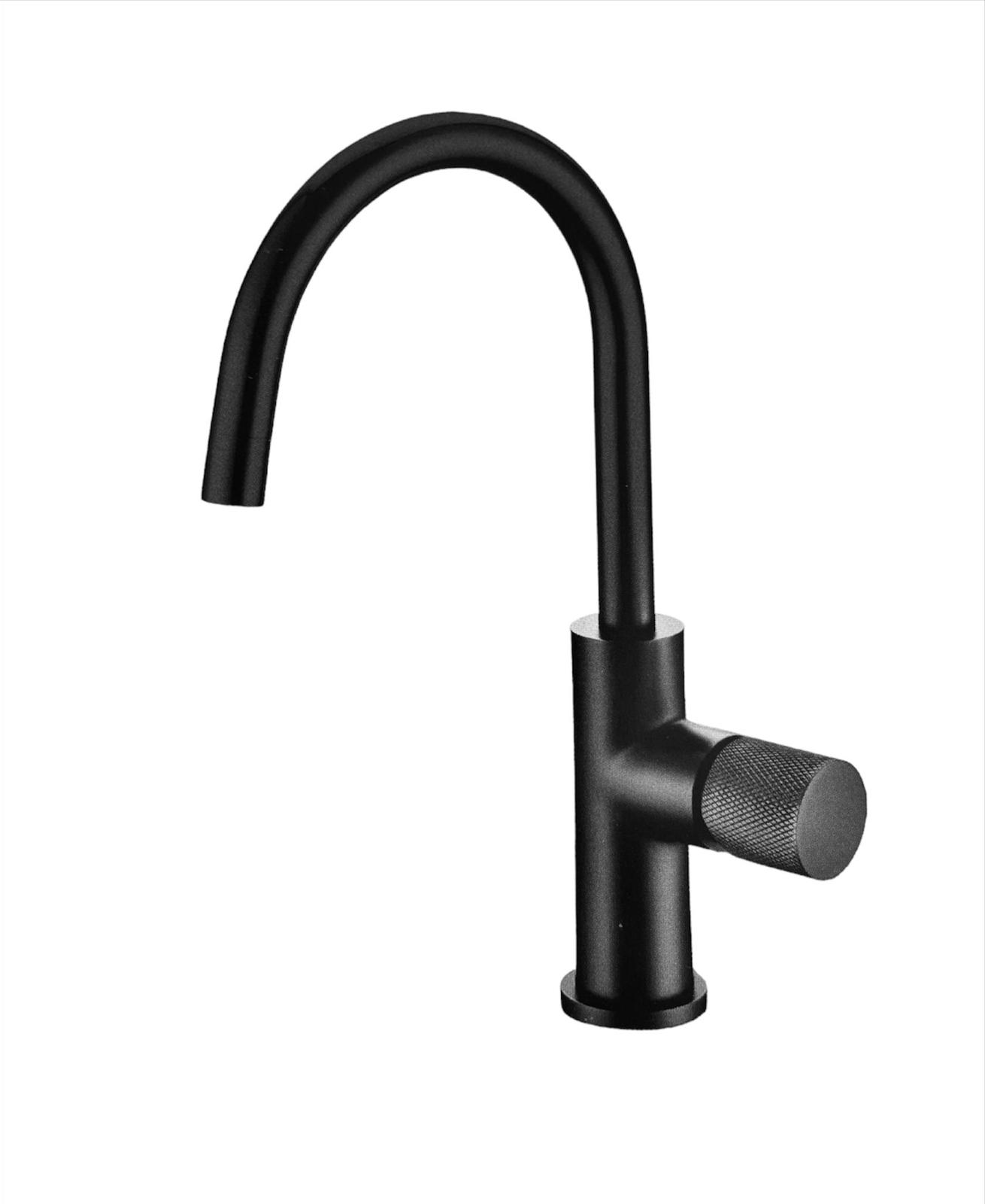 ברז רחצה שחור מט