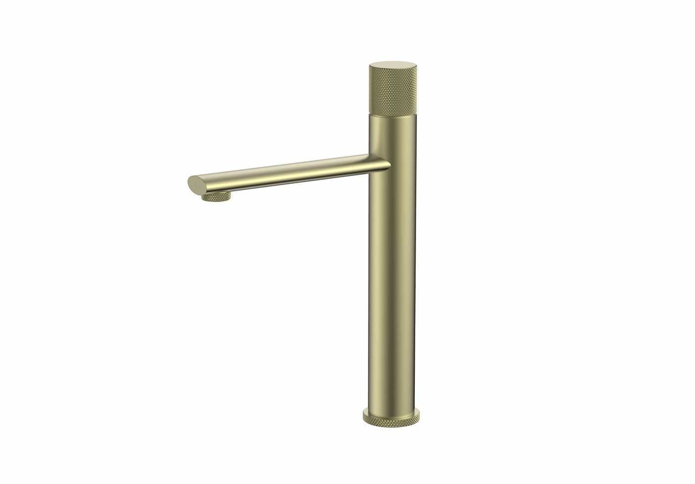 ברז פרח גבוה פיה קבועה זהב מט