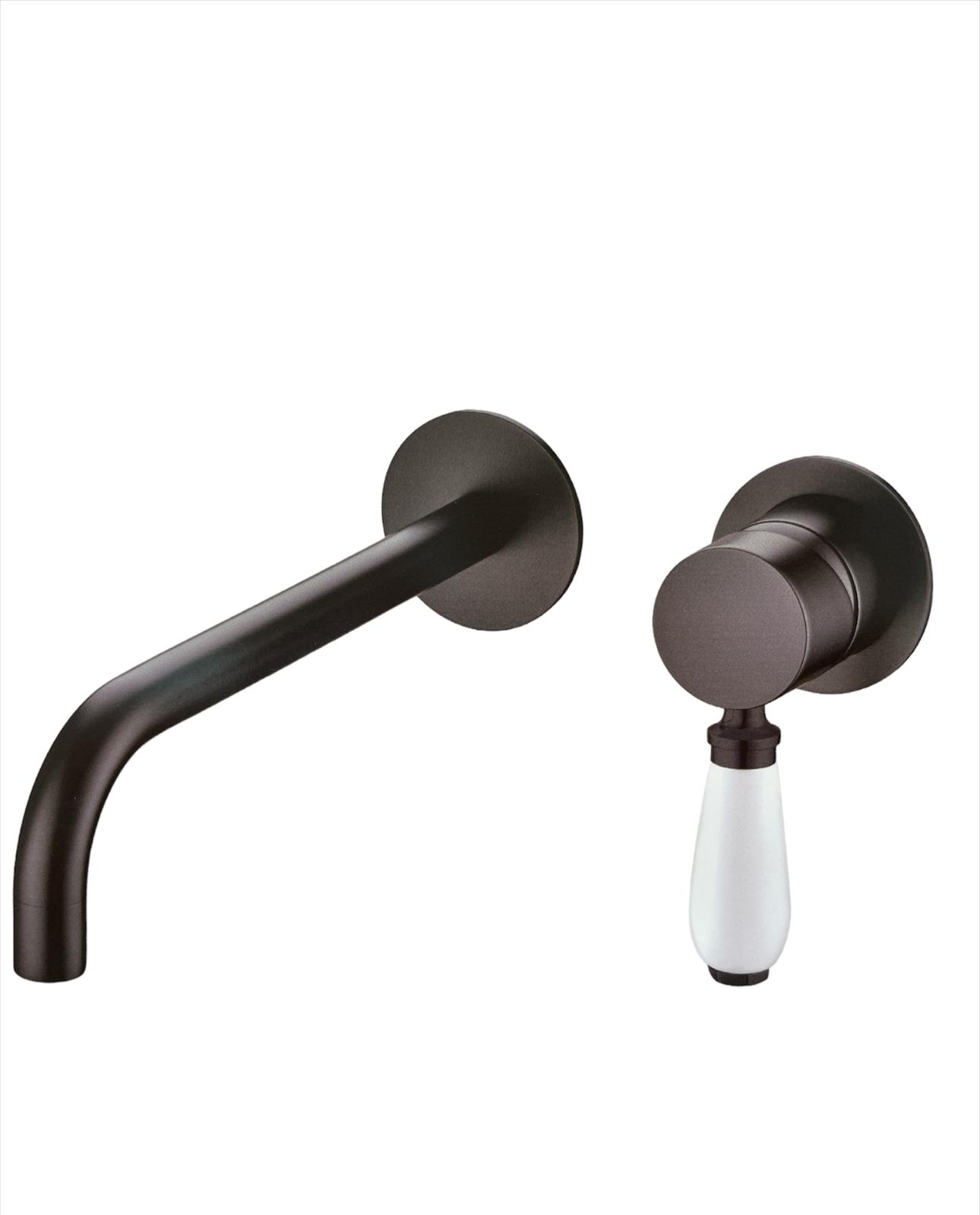 ברז קיר שחור מט