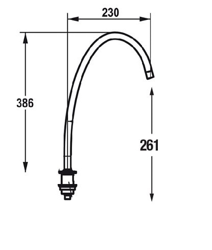 ברז מטבח מסדרת ארה ERA ברז מיקסר קשתי – תמונה 3