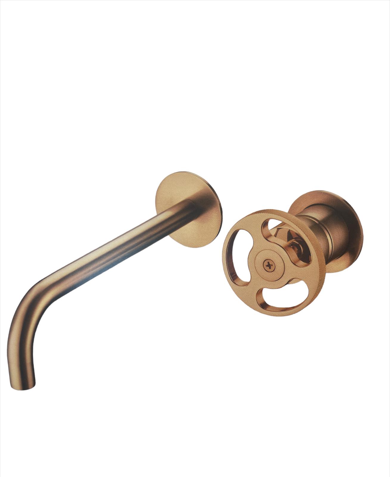 ברז קיר רוז גולד