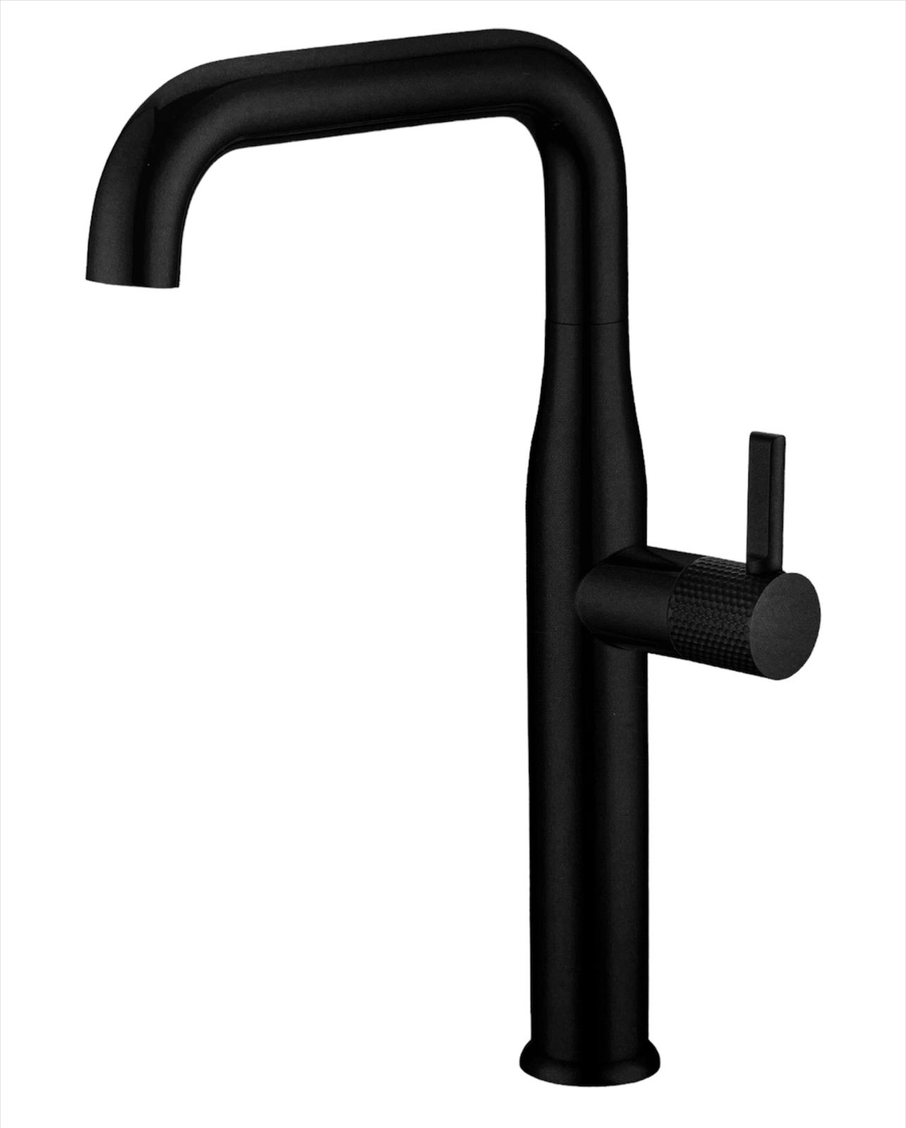 ברז גבוה שחור מט