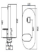 ברז ופיה מובנה בקיר - Candy שחור מט 31015