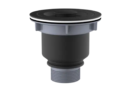 ונטיל לכיור מטבח שחור מט