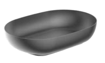 כיור נירוסטה אובלי 38/56 גרפיט