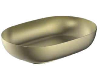 כיור נירוסטה אובלי 38/56 רוז גולד