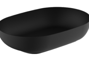 כיור נירוסטה אובלי 38/56 שחור מט