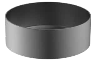 כיור נירוסטה עגול 40 גרפיט