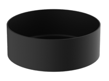 כיור נירוסטה עגול 36 שחור